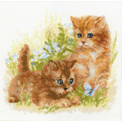 Riolis 1391  kit point croix compté  les chatons  1