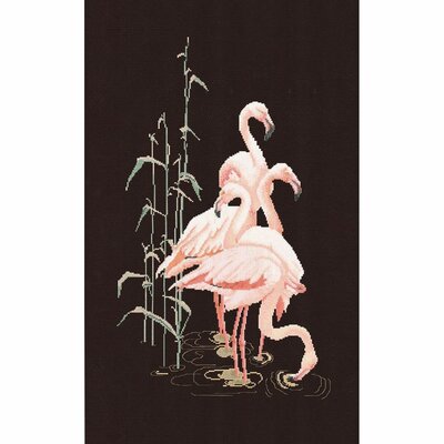 Thea Gouverneur 1070-05  kit point croix compté  Flamant rose