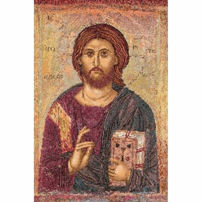 Thea Gouverneur 476  kit point de croix compté  Icöne Christ Pantokrator