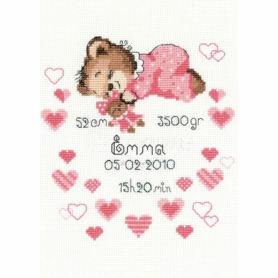 Riolis 1123  kit point de croix   tableau de naissance