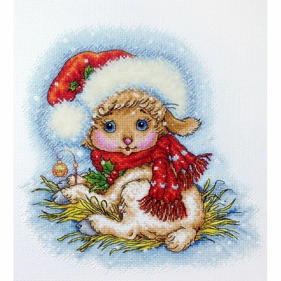 LanSvit D052  kit point de croix compté  Agneau de Noël