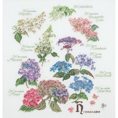 Thea Gouverneur 3067  kit point de croix compté  Hortensia