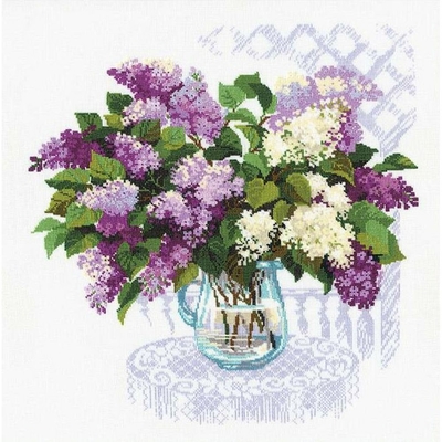 Riolis 900  kit point de croix compté  bouquet de lilas