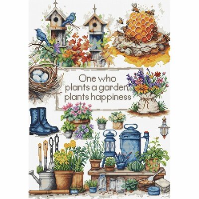 Luca-S B2424  kit point croix compté  Plantes de jardin
