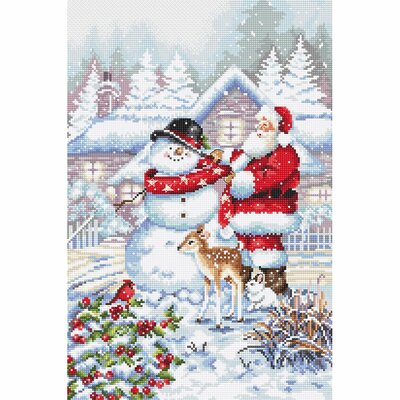 Letistitch 8015  kit point de croix  Bonhomme de neige  pére Noël