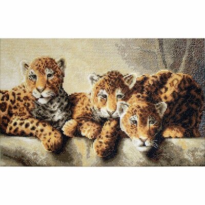 Letistitch 910  kit point de croix compté  Léopards  2