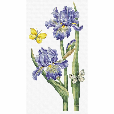 Luca-S B7001  kit point de croix compté  Irises