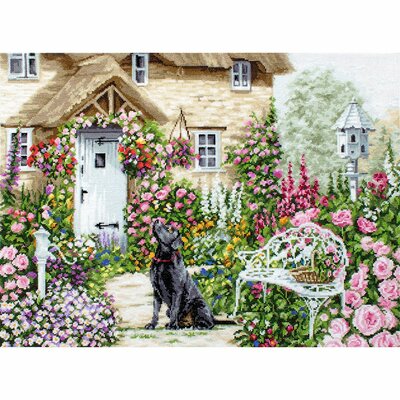 Luca-S B2377  Kit de point croix  Jardin du Cottage