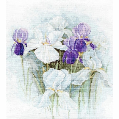 Luca-S B2367  kit point de croix compté  Irises
