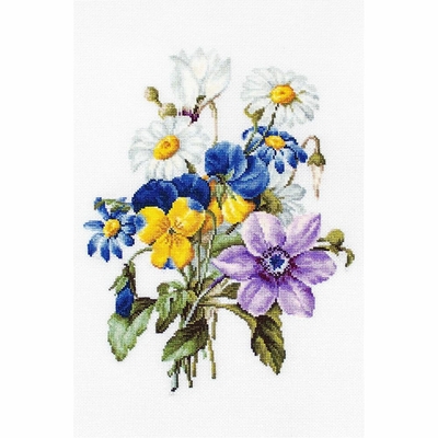 Luca-S B2348  kit point croix  Bouquet de fleurs