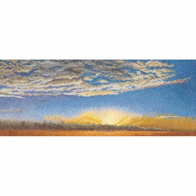 Thea Gouverneur 406  kit point de croix compté  Coucher du soleil