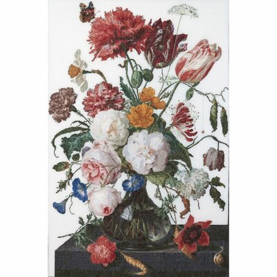 Thea Gouverneur 785  kit point de croix compté  vase de fleurs