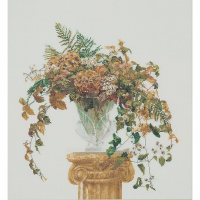 Thea Gouverneur 1083  kit point de croix  fleurs d'automne