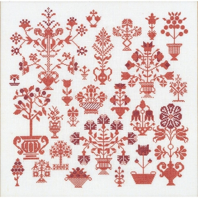 Thea Gouverneur 2092  kit point croix compté  Sampler  antique Flower