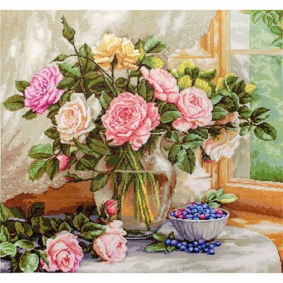 Luca-S B588  kit point de croix  Bouquet de roses
