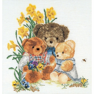 Thea Gouverneur 2048  kit point de croix compté  Nounours