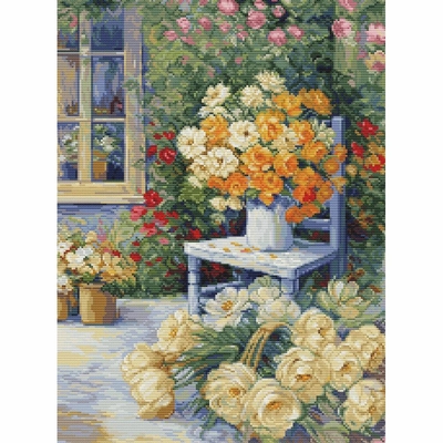 Luca-S BU5056  kit point croix compté  Coin de jardin