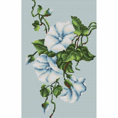 Luca-S B2232  kit point croix  Liserons bleu