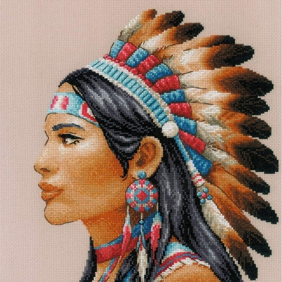 Riolis 2255  kit point croix  Femme Indienne