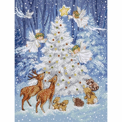 Letistitch 9921  kit point croix  Anges des bois