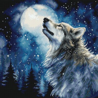 Letistitch 9923  kit point croix  Neige de minuit