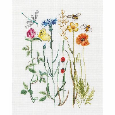 Thea Gouverneur 577   kit point de croix compté  Fleurs sauvage