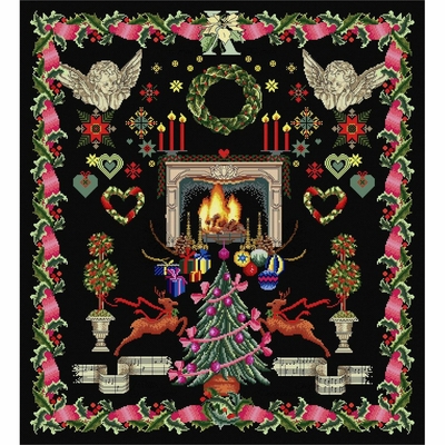 Thea Gouverneur 2077-05  kit point de croix compté  Sampler Christmas Design