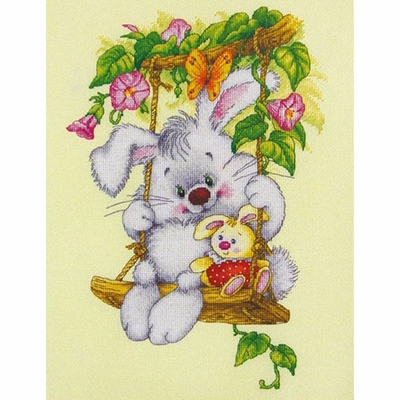LanSvit D007  kit point de croix compté  Sunny Bunny