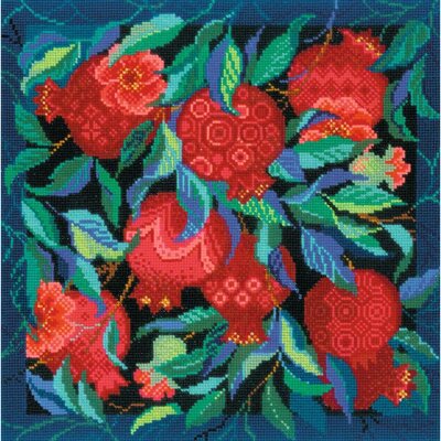 Riolis 2269  kit point croix  Panneau  Coussin Jardin de Grenade