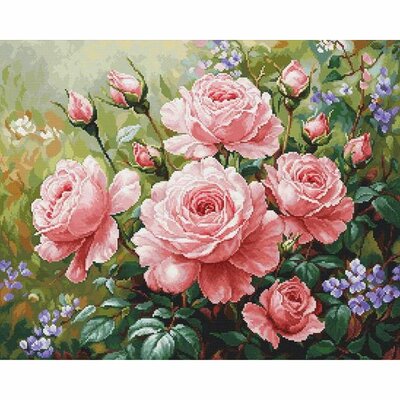 Luca-S B717  kit point croix  Le jardin des roses