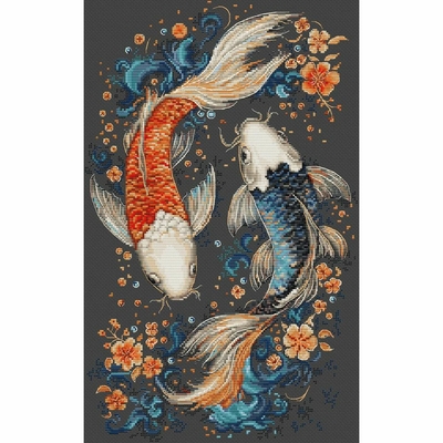 Luca-S BU5091  kit point croix  Deux poissons magiques