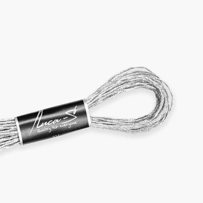 fil à broder  métallisé couleur Argent Luca-S