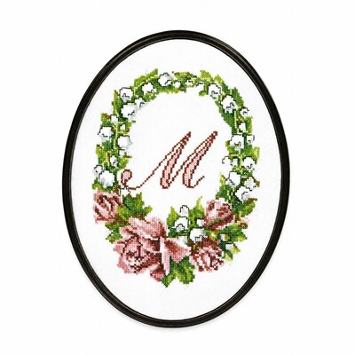 Thea Gouverneur 942  Monogramme M  kit point de croix
