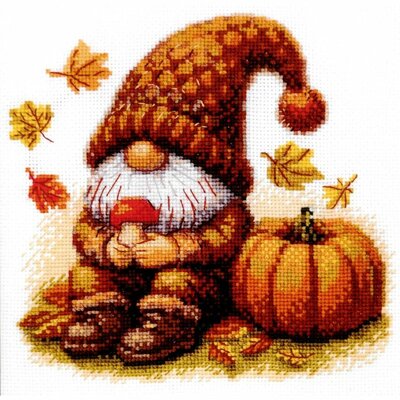 Aine A1044  Kit point de croix  Harvest Gnome