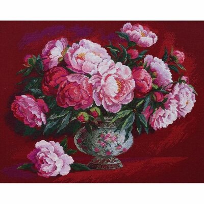 Riolis 2345  kit point de croix  Pivoines luxueuses
