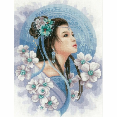 Femme Asiatique en bleu  0169168  Lanarte