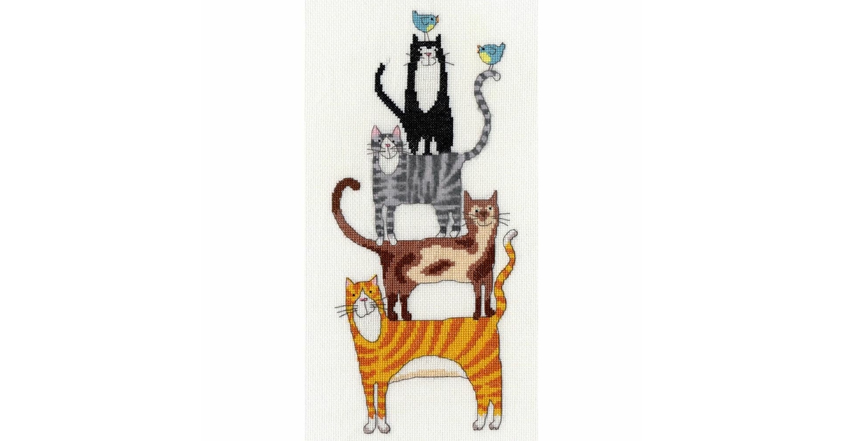 Broderie Chat Kit Broderie Point De Croix Bothy Threads - Modèle