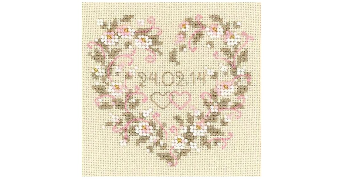Kit Point De Croix Riolis - Motif Magnolia Du Sud - 30 X 24 Cm - Tissu Aida 14, Fils Anchor, Aiguille Et Schéma - 10