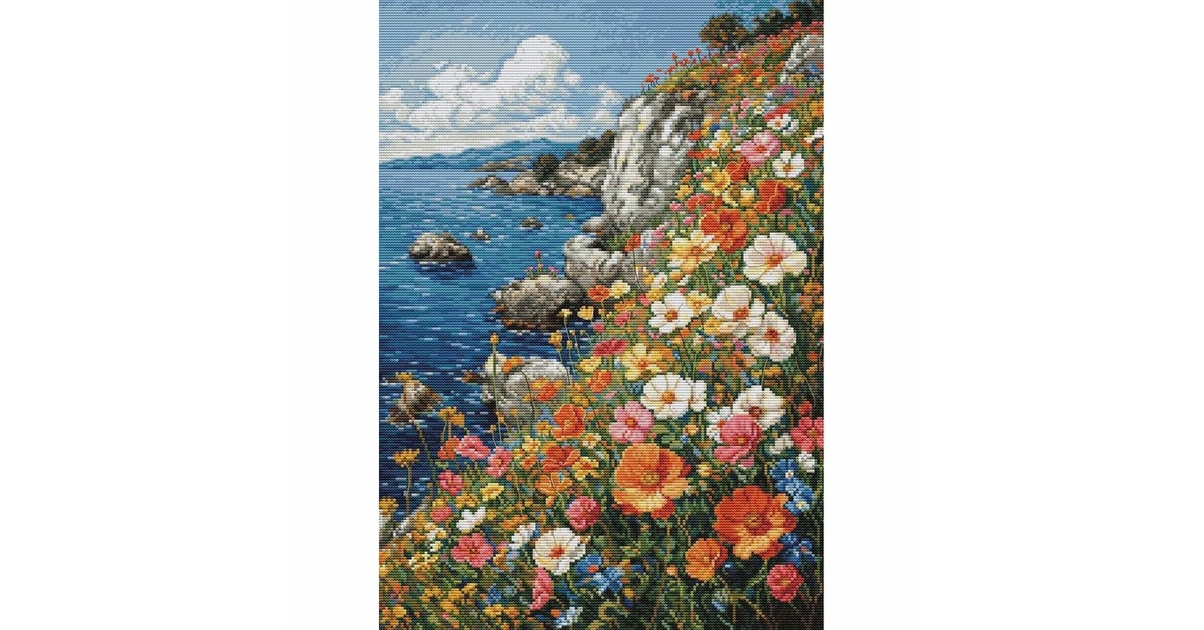 Luca-S BU5030 Kit De Broderie Au Point De Croix Motif Aquarium