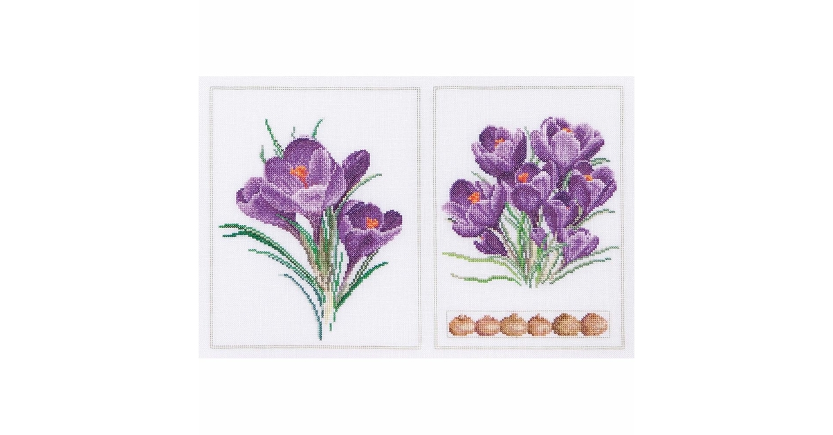 Kits point de croix fleurs - Broderie plantes et motifs botaniques
