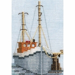 Bothy Threads MIN02 - bateau de pêche - Fishing-Boat-kit point de croix compté - La Brodeuse - 1