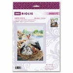 Riolis 0088PT - Famille de cigogne - kit point de croix compté - 1