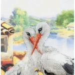 Riolis 0088PT - Famille de cigogne - kit point de croix compté - 4