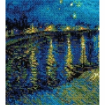 Riolis AM0044 - Broderia Diamant - nuit étoilée sur le rhône - Van Gogh - 2