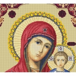 Luca-S B446 - Icône - Notre Dame de Kazan - kit point de croix compté - 1