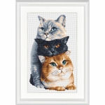 Dutch Stitch Brothers - DSB012 - les trois chats - kit point de croix compté -