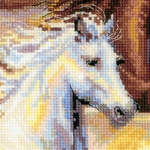 Riolis 100-038 chevaux - kit point de croix - 1