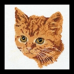 Thea Gouverneur 931 - kit point de croix compté - chat roux - 1