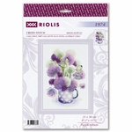 Riolis 1974 kit point de croix compté Allium violet 3