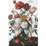 Thea Gouverneur 785 - kit point de croix compté - vase de fleurs